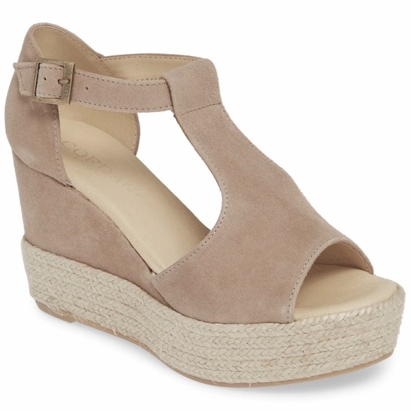 Cordani Shoes - Cordani Elisa Taupe Suede Wedge Platform Espadrille Sandals MADE in SPAIN sz 39